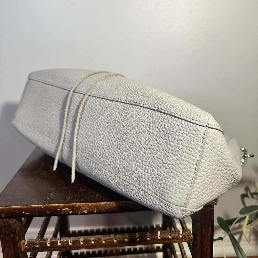 Rebecca Minkoff Darren East West Elegant Gray Leather Shoulder Bag in Dove - Picture 4 of 6